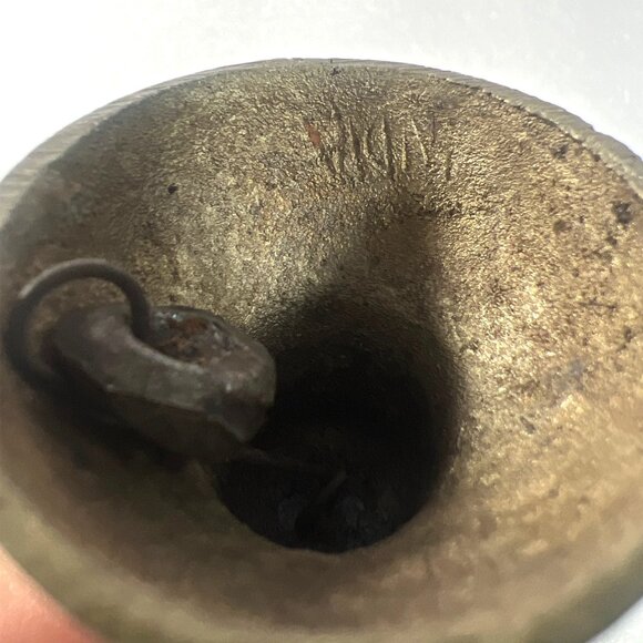 Small Brass Bells Set Of Three in typical India motifs Two with beautiful sounds - Picture 3 of 10